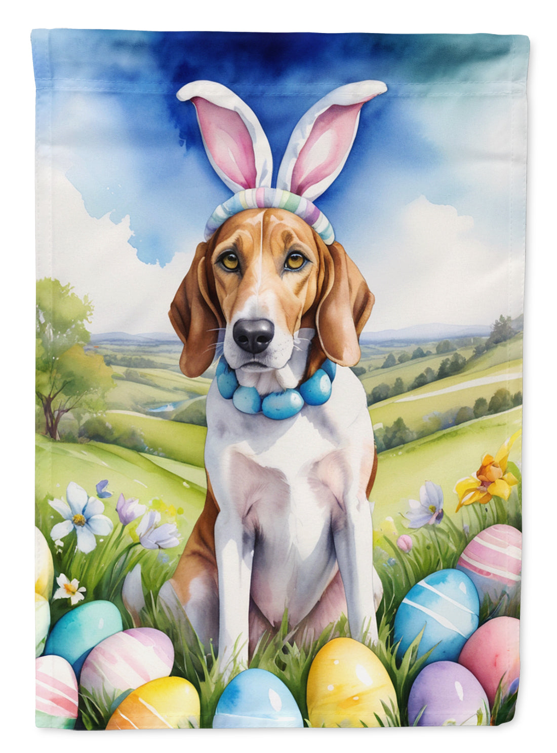 Buy this English Foxhound Easter Egg Hunt Garden Flag