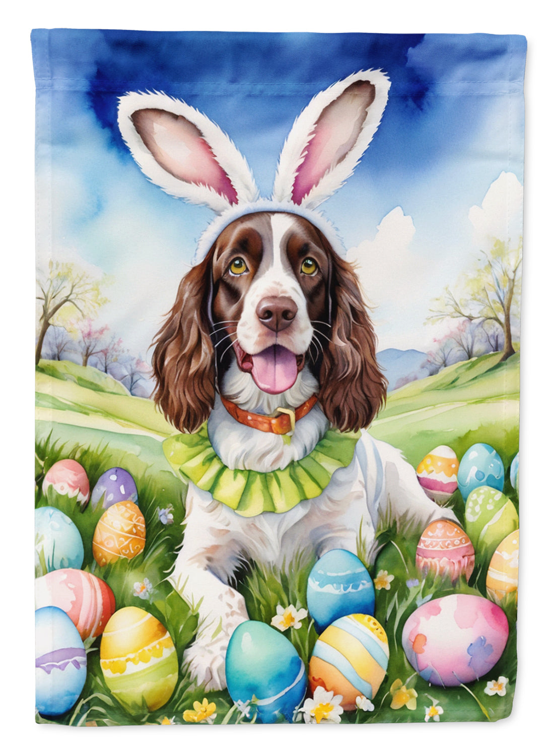 Buy this English Springer Spaniel Easter Egg Hunt House Flag