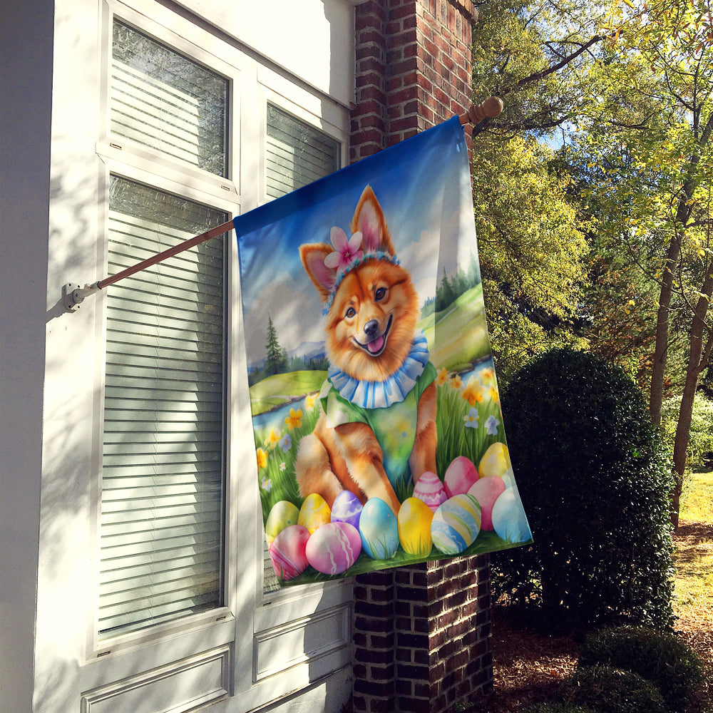 Buy this Finnish Spitz Easter Egg Hunt House Flag