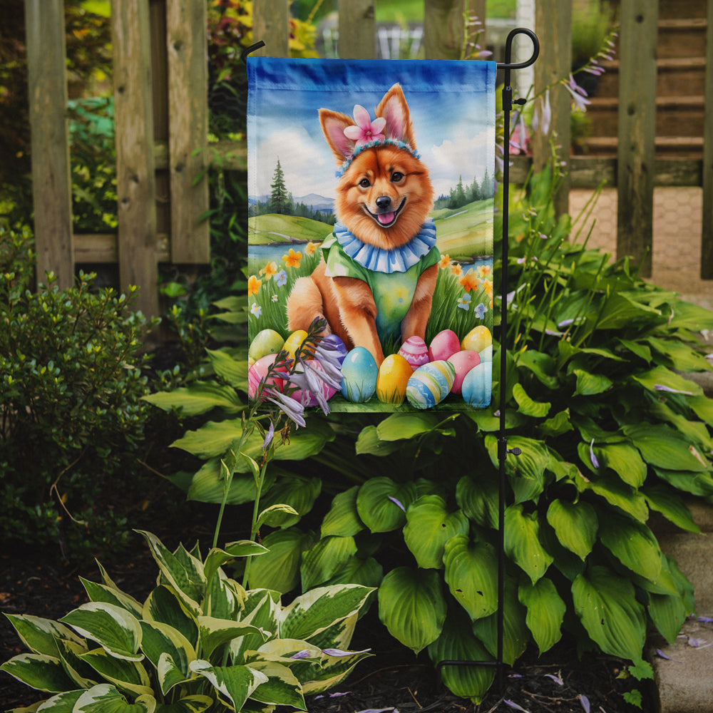 Buy this Finnish Spitz Easter Egg Hunt Garden Flag