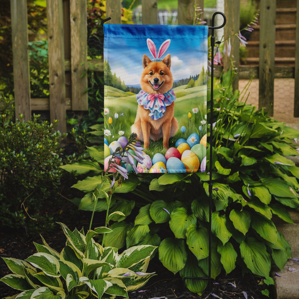 Buy this Finnish Spitz Easter Egg Hunt Garden Flag