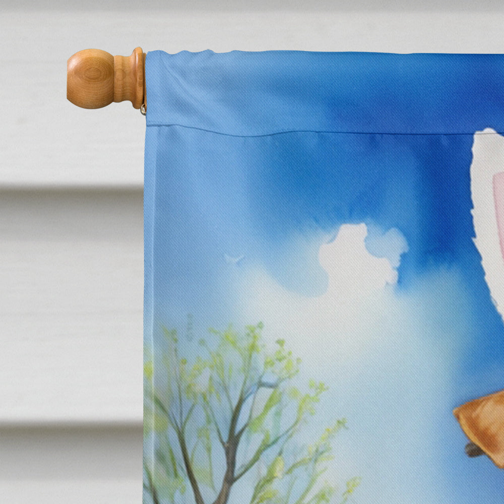 Fox Terrier Easter Egg Hunt House Flag