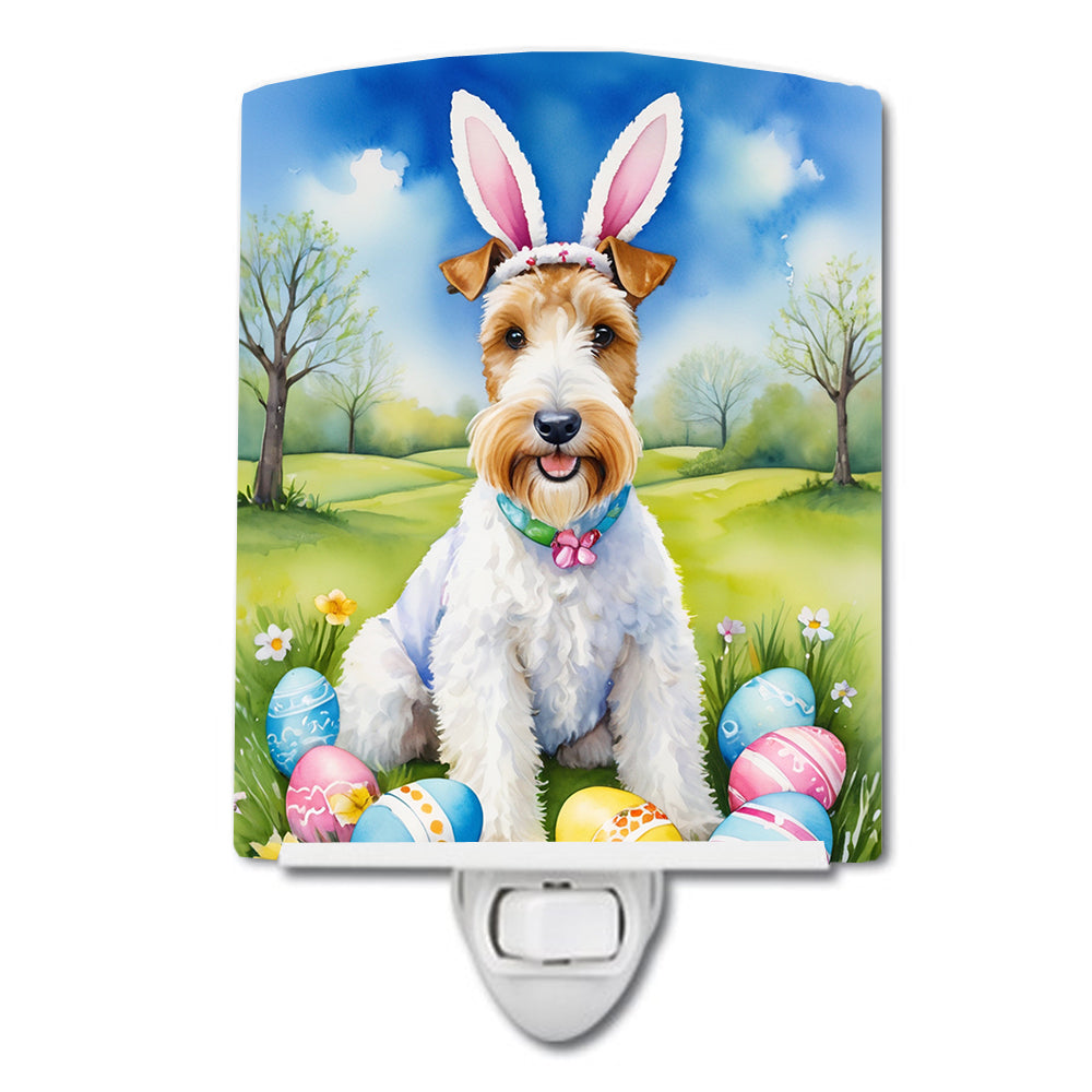 Buy this Fox Terrier Easter Egg Hunt Ceramic Night Light