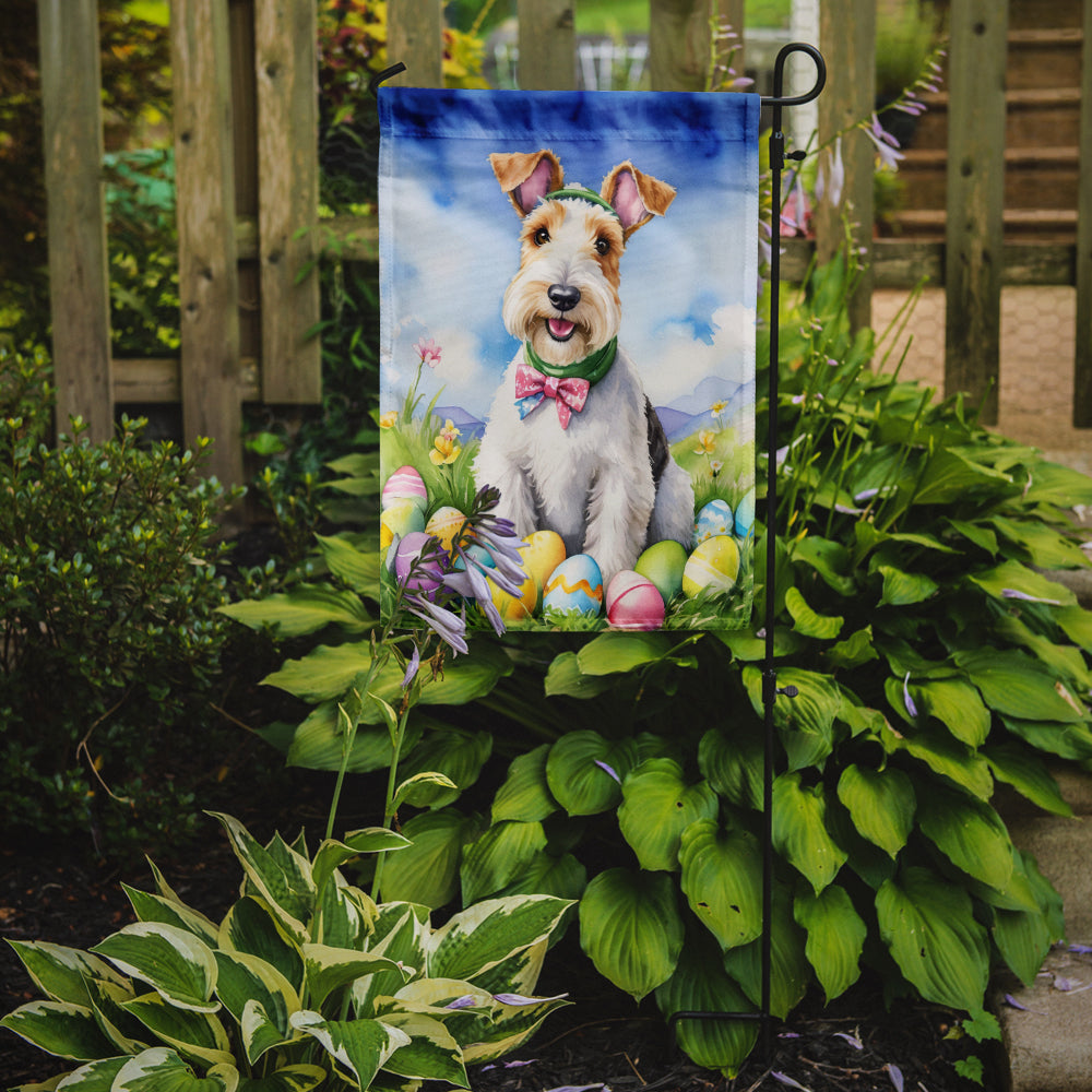 Fox Terrier Easter Egg Hunt Garden Flag