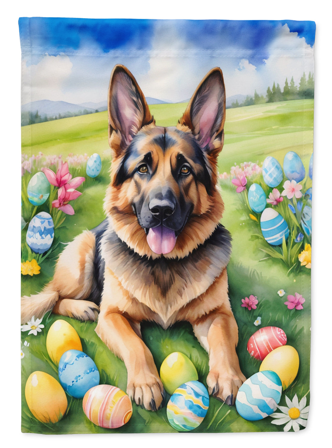 Buy this German Shepherd Easter Egg Hunt Garden Flag