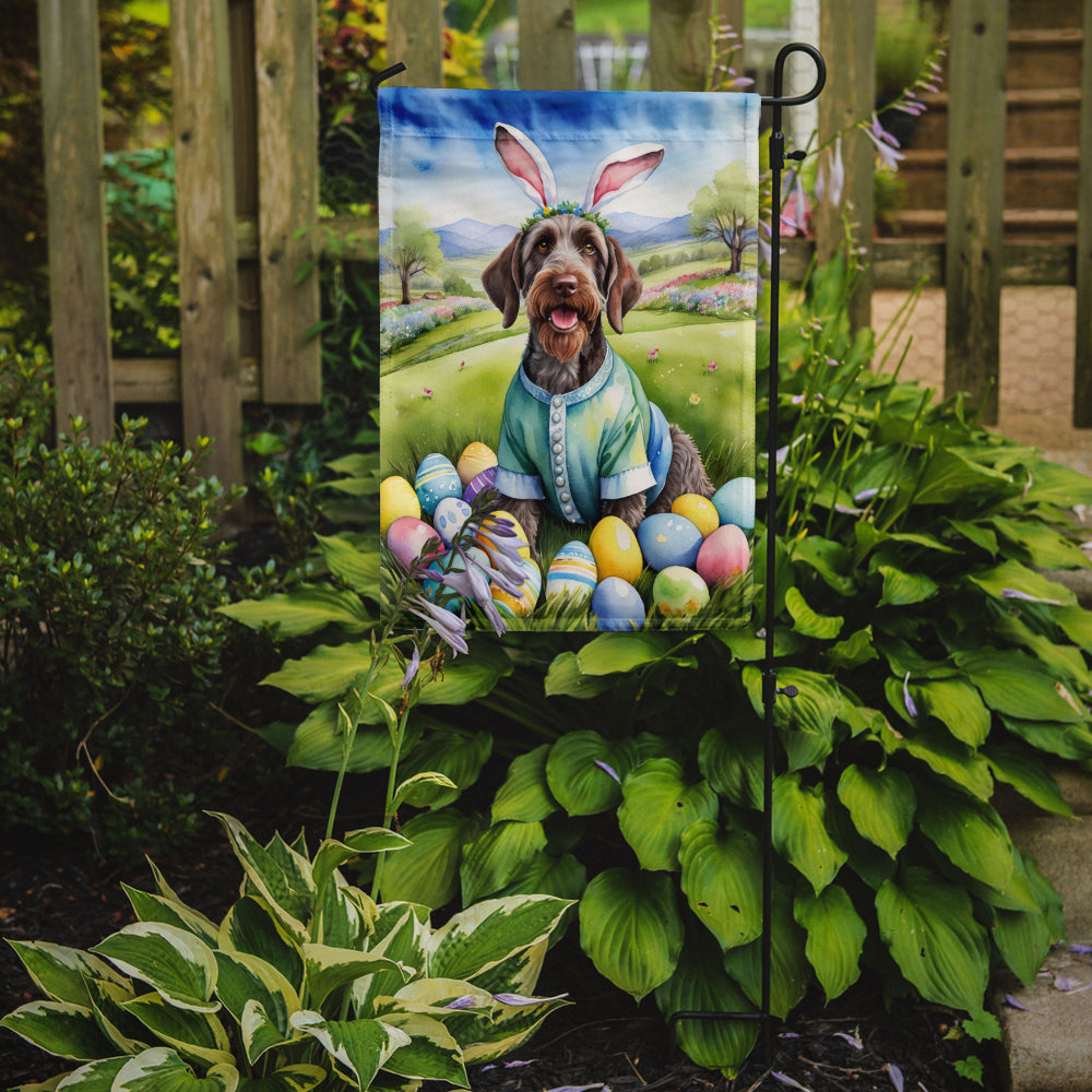 Buy this German Wirehaired Pointer Easter Egg Hunt Garden Flag