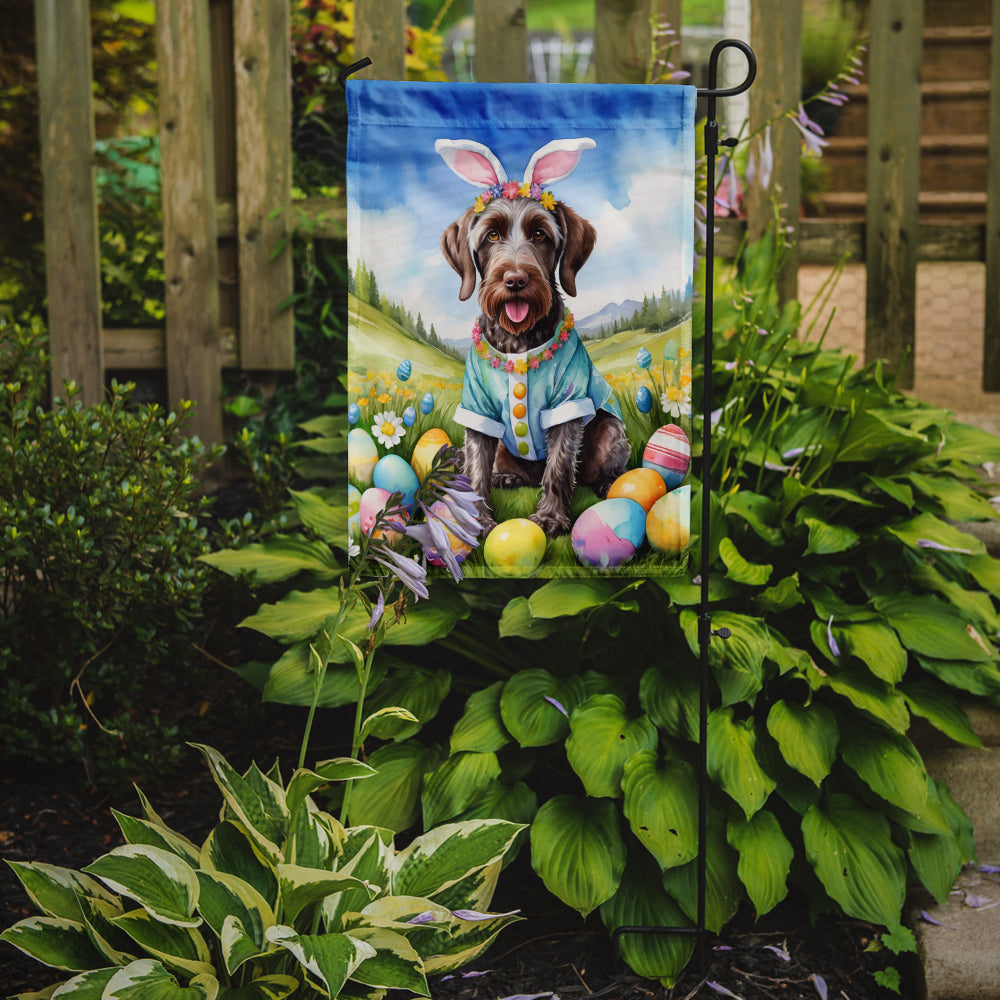 German Wirehaired Pointer Easter Egg Hunt Garden Flag