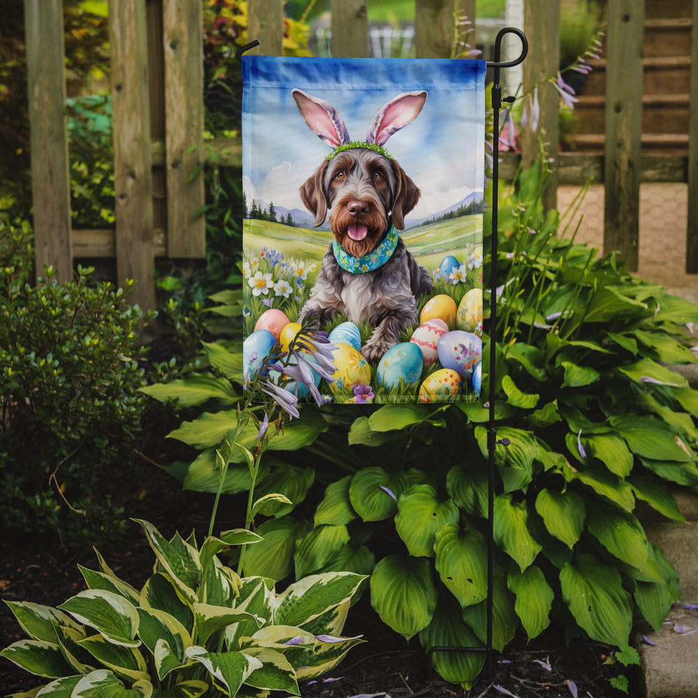 German Wirehaired Pointer Easter Egg Hunt Garden Flag