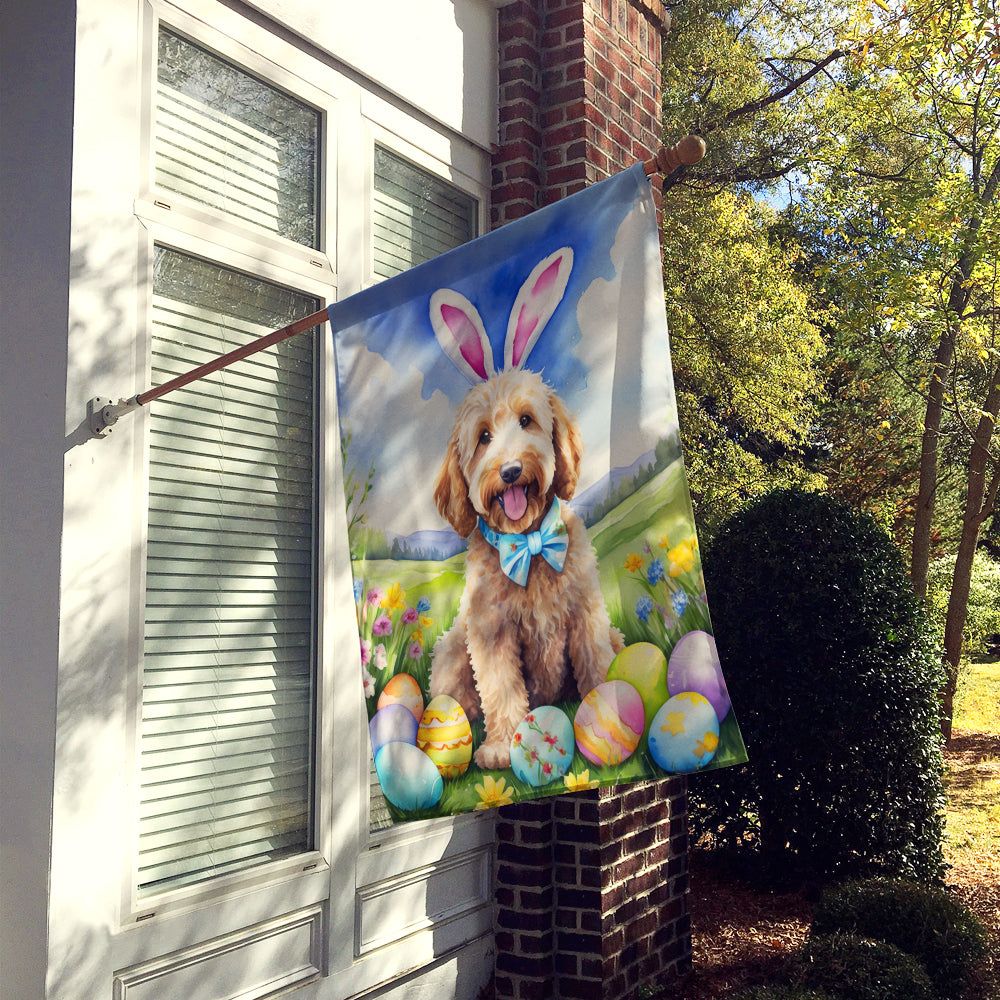 Goldendoodle Easter Egg Hunt House Flag