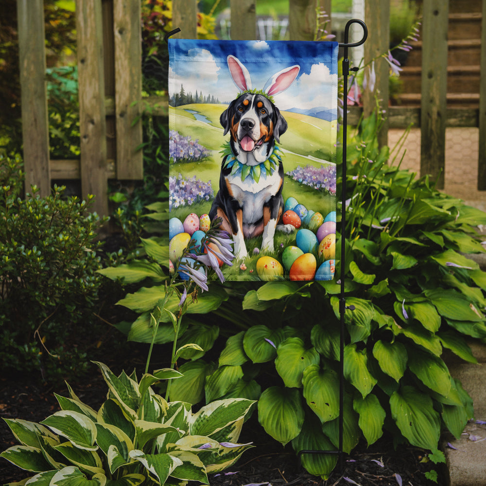 Greater Swiss Mountain Dog Easter Egg Hunt Garden Flag