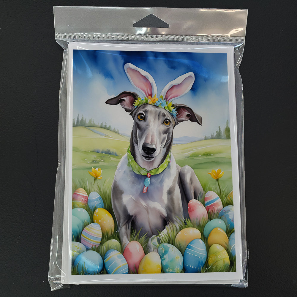 Greyhound Easter Egg Hunt Greeting Cards Pack of 8