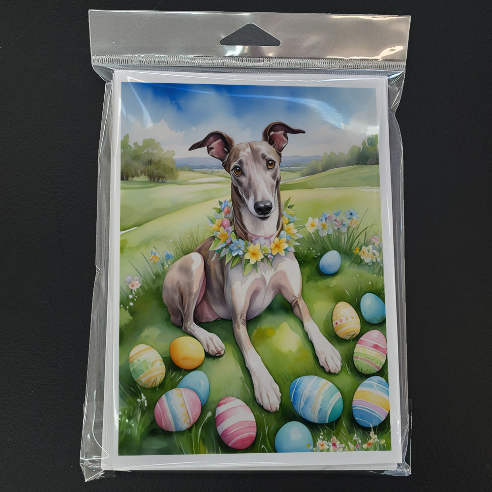 Greyhound Easter Egg Hunt Greeting Cards Pack of 8