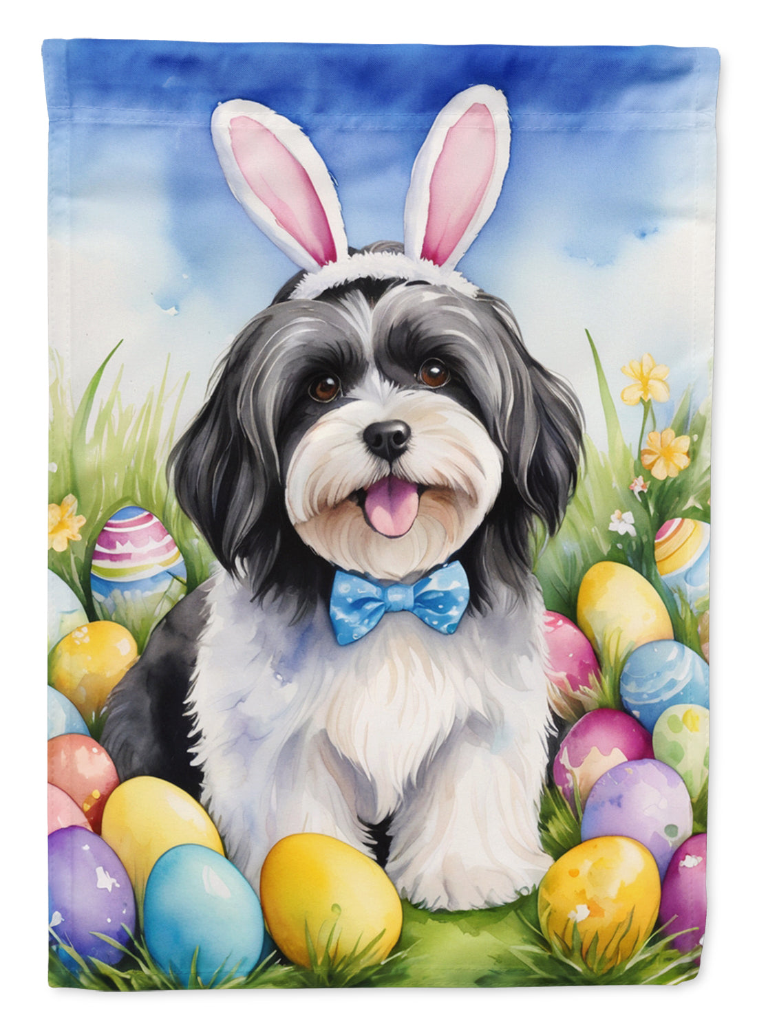 Buy this Havanese Easter Egg Hunt House Flag