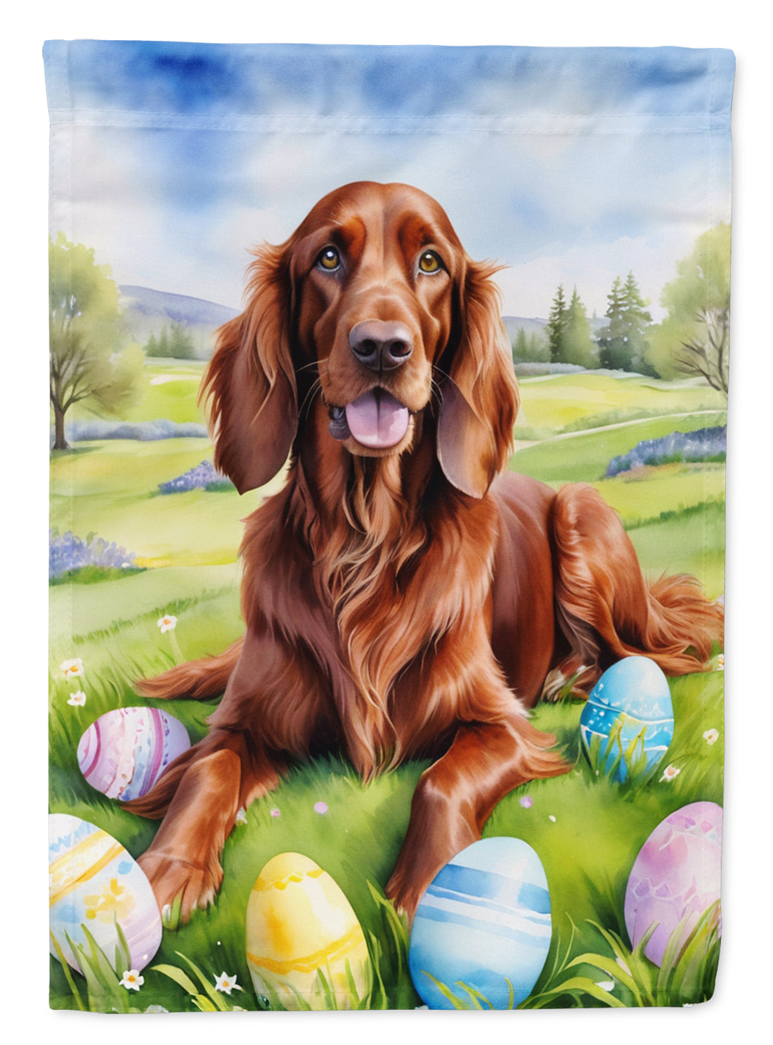 Buy this Irish Setter Easter Egg Hunt House Flag