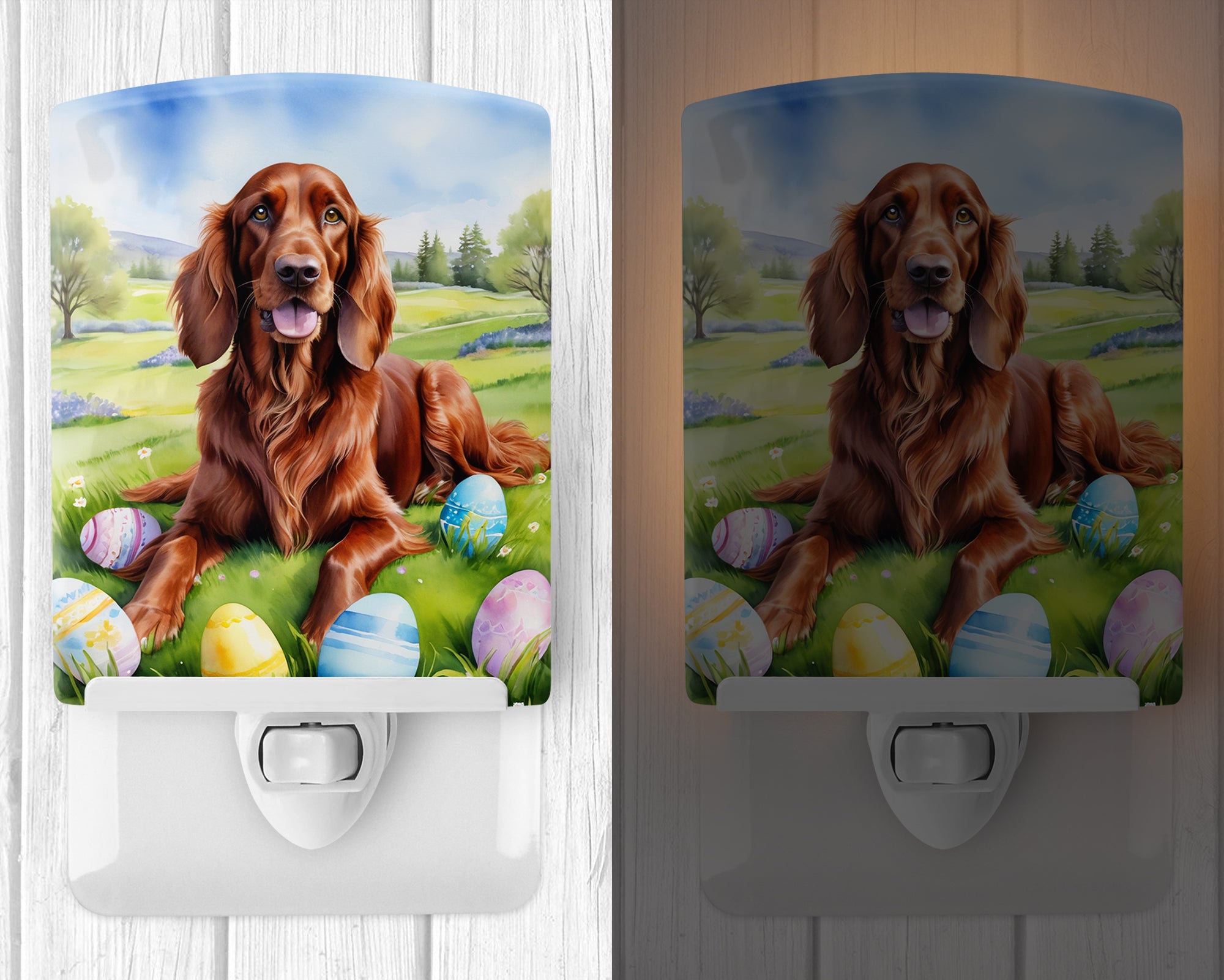 Buy this Irish Setter Easter Egg Hunt Ceramic Night Light