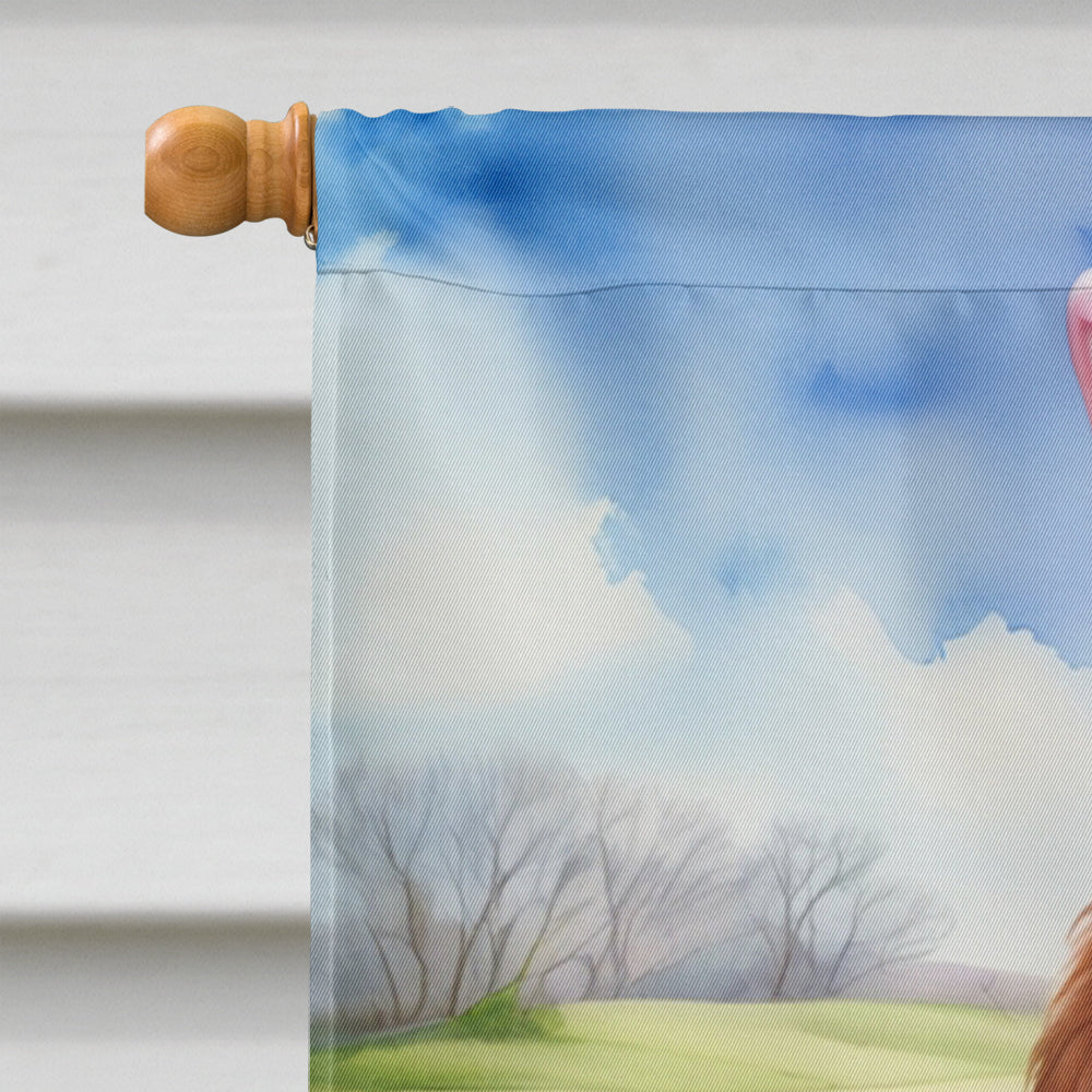 Irish Setter Easter Egg Hunt House Flag