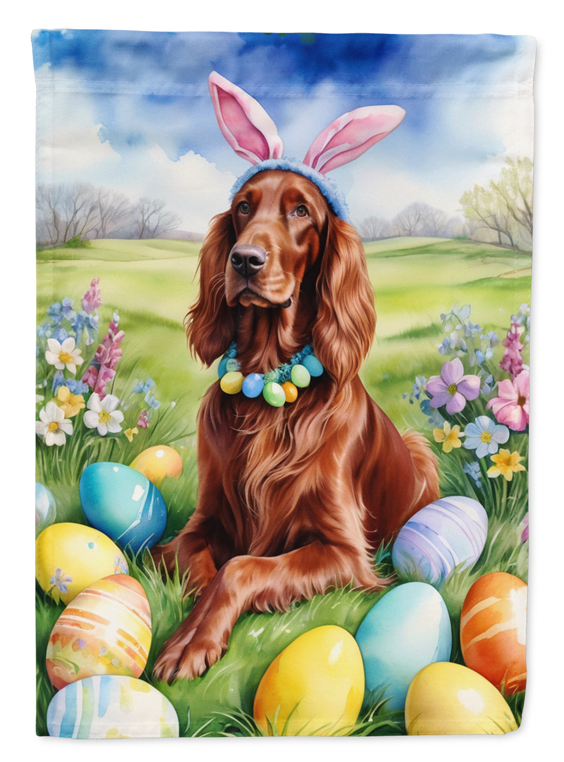 Buy this Irish Setter Easter Egg Hunt House Flag