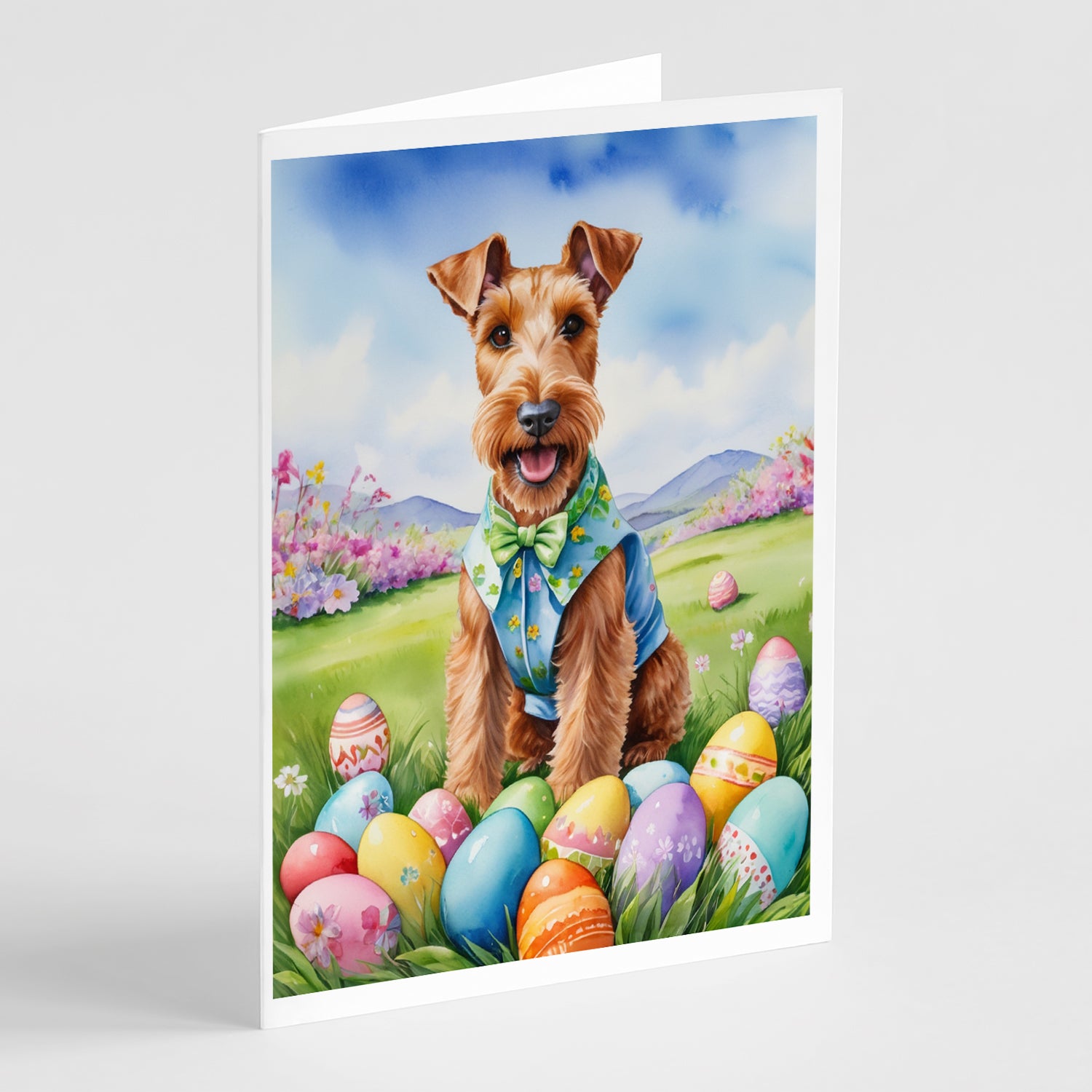 Buy this Irish Terrier Easter Egg Hunt Greeting Cards Pack of 8