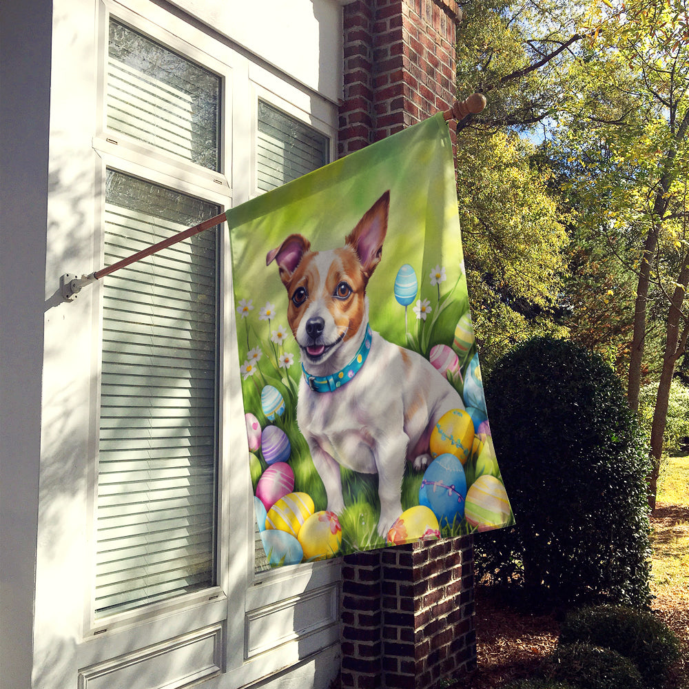 Jack Russell Terrier Easter Egg Hunt House Flag