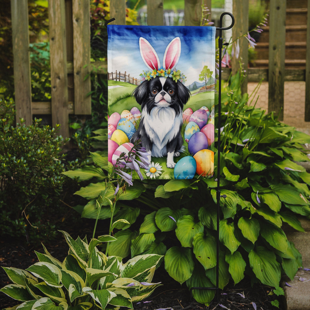 Japanese Chin Easter Egg Hunt Garden Flag