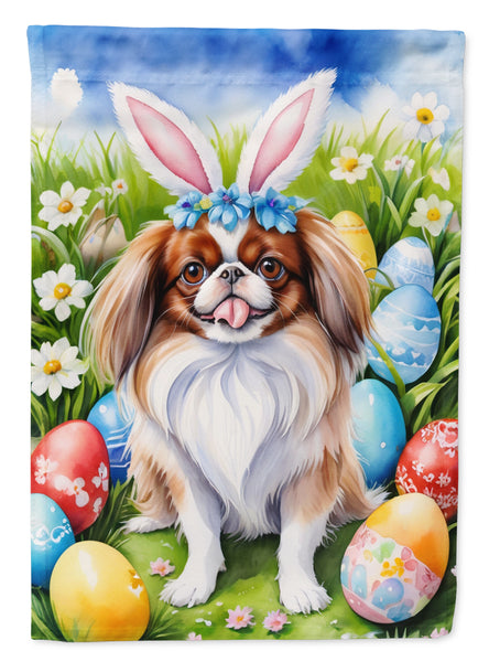 Buy this Japanese Chin Easter Egg Hunt House Flag