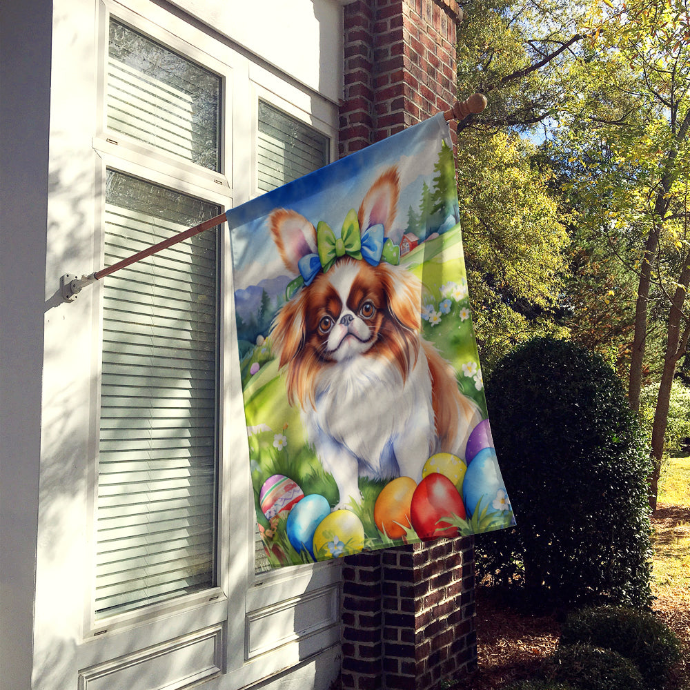 Buy this Japanese Chin Easter Egg Hunt House Flag