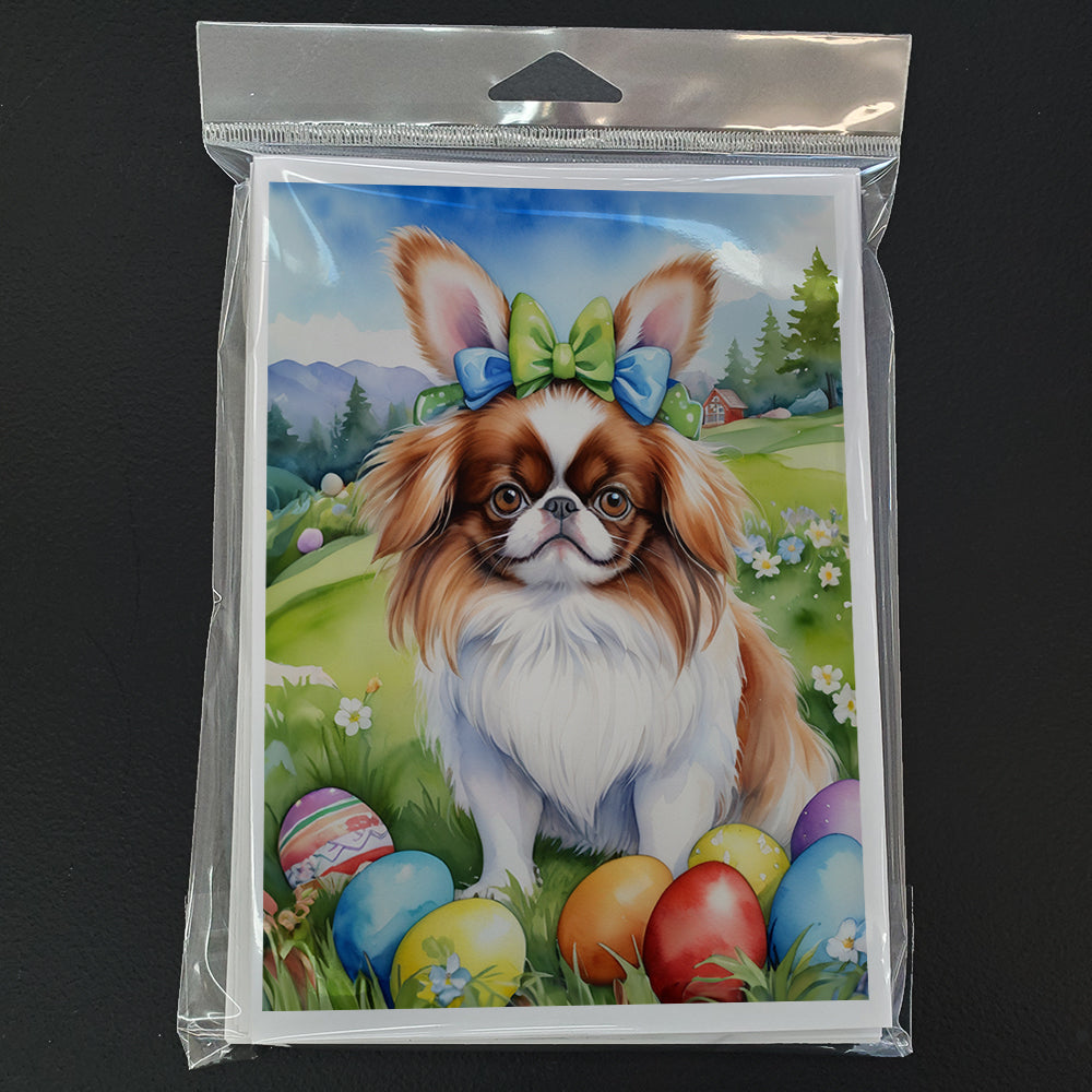 Japanese Chin Easter Egg Hunt Greeting Cards Pack of 8