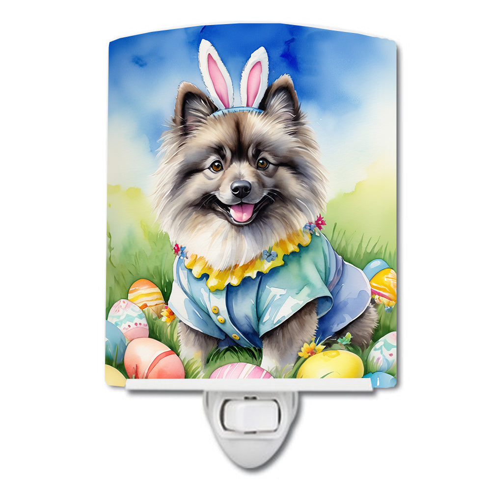 Buy this Keeshond Easter Egg Hunt Ceramic Night Light