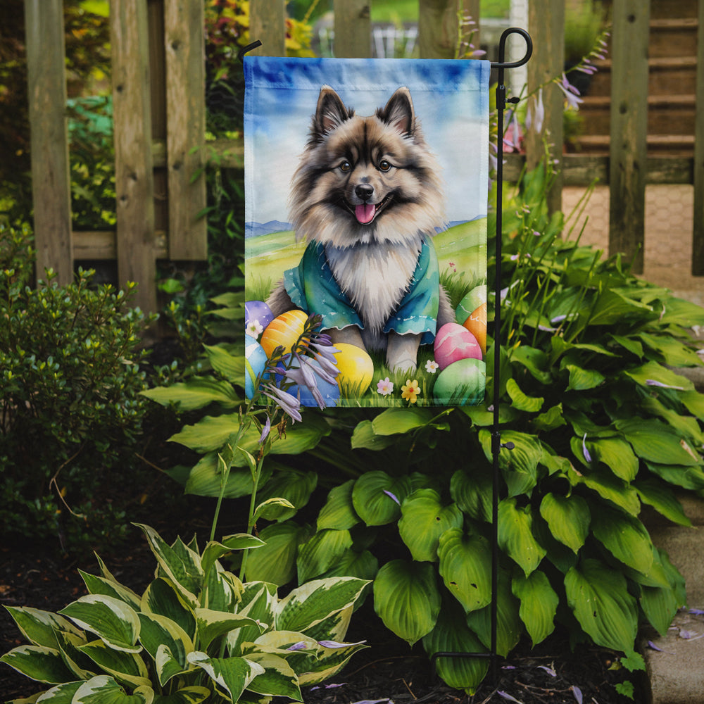 Buy this Keeshond Easter Egg Hunt Garden Flag