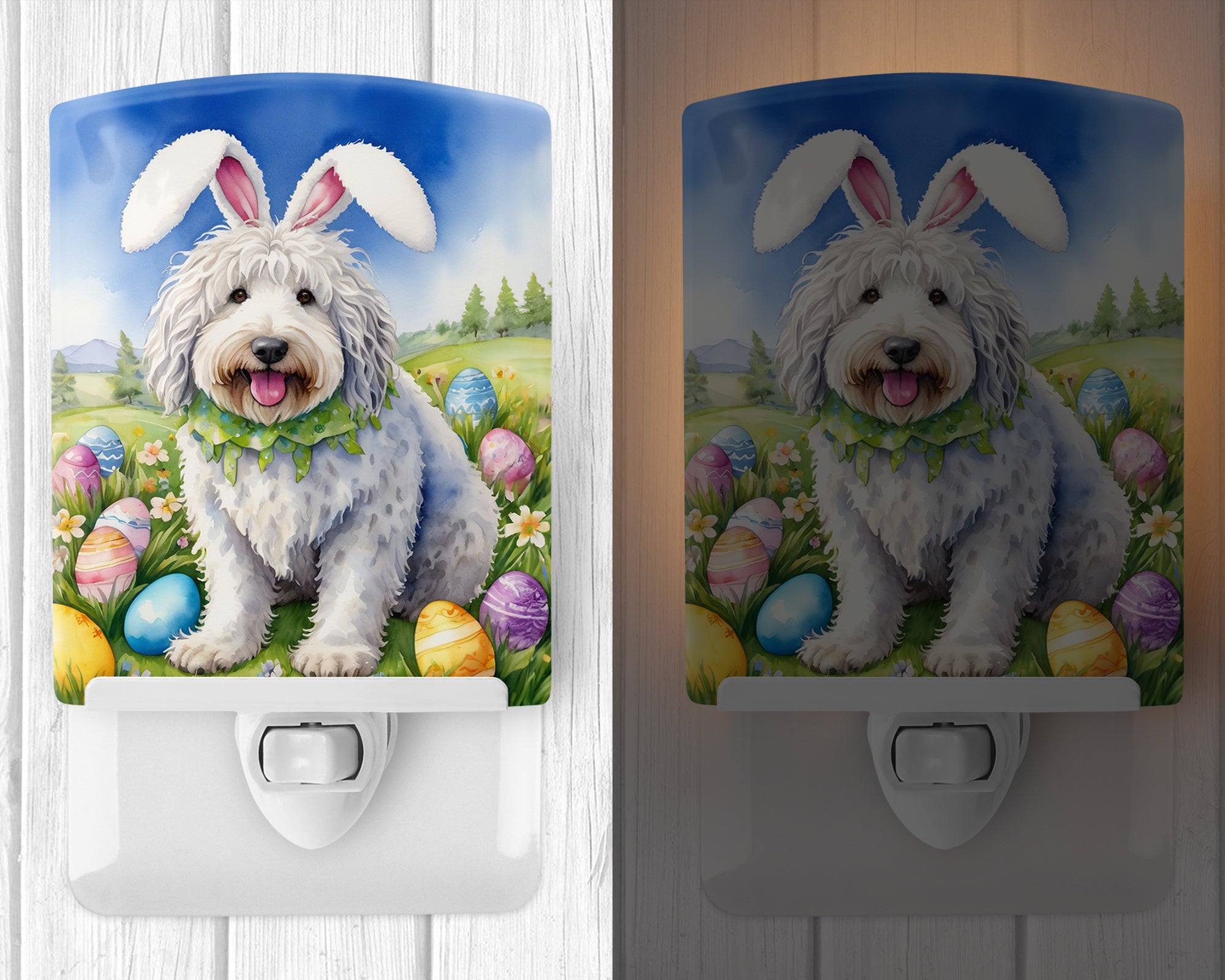 Komondor Easter Egg Hunt Ceramic Night Light