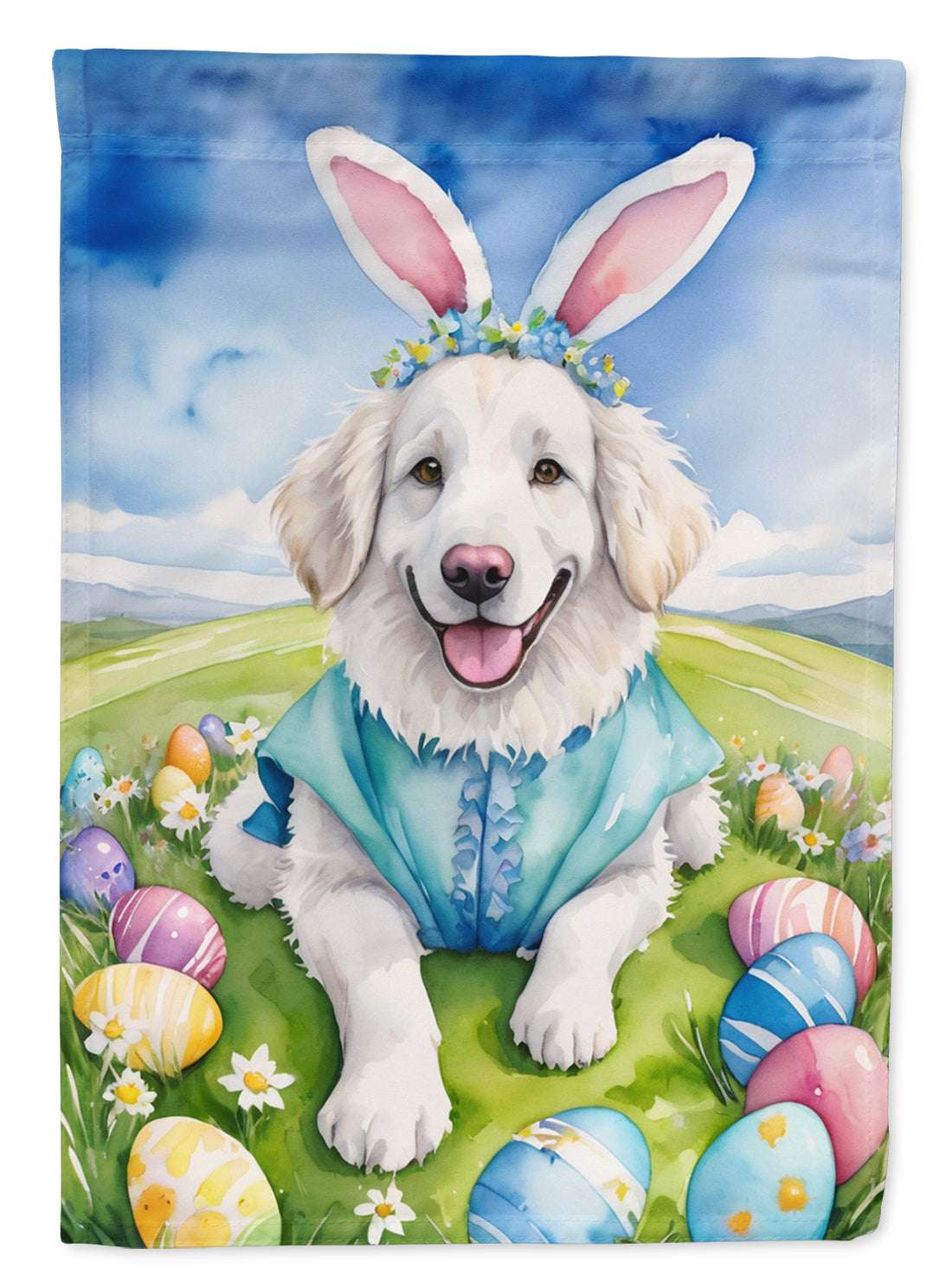 Buy this Kuvasz Easter Egg Hunt House Flag