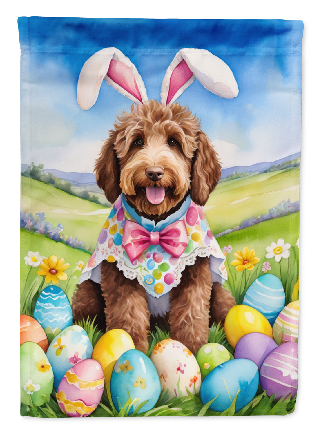 Buy this Labradoodle Easter Egg Hunt House Flag