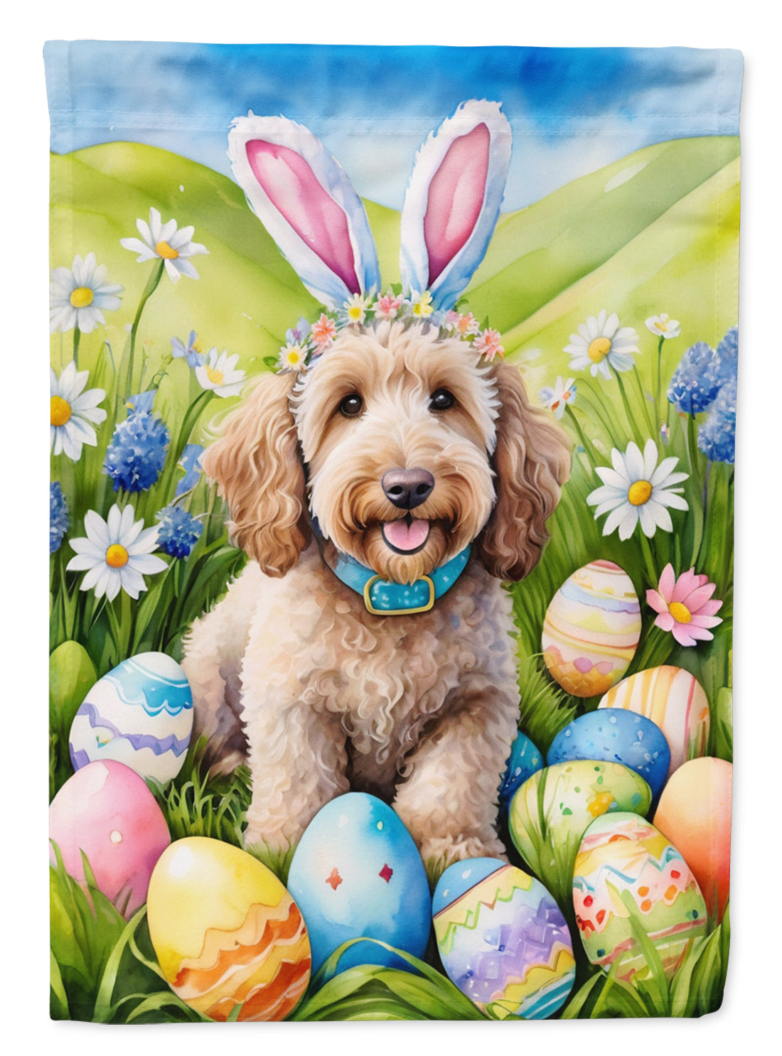 Buy this Labradoodle Easter Egg Hunt House Flag