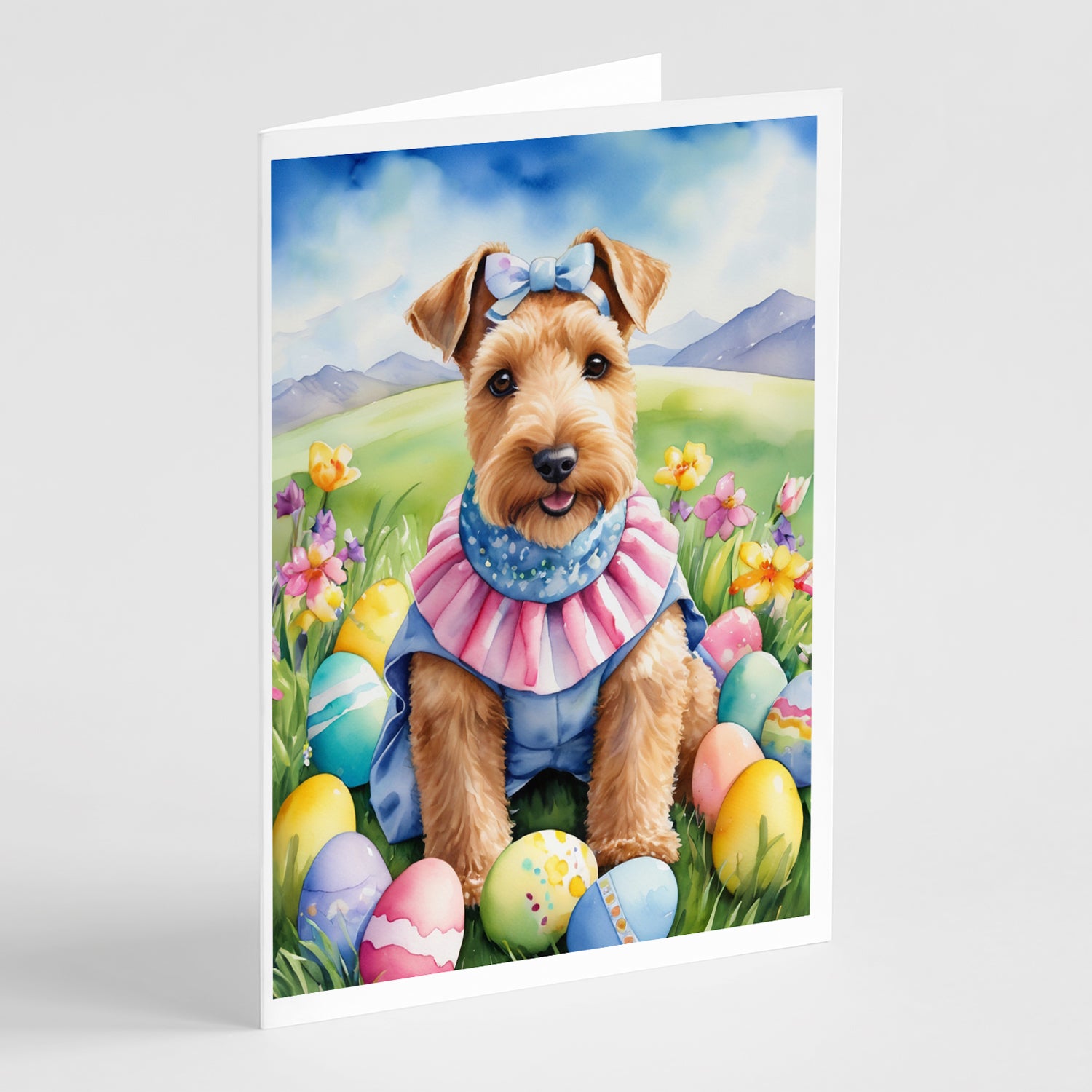 Buy this Lakeland Terrier Easter Egg Hunt Greeting Cards Pack of 8