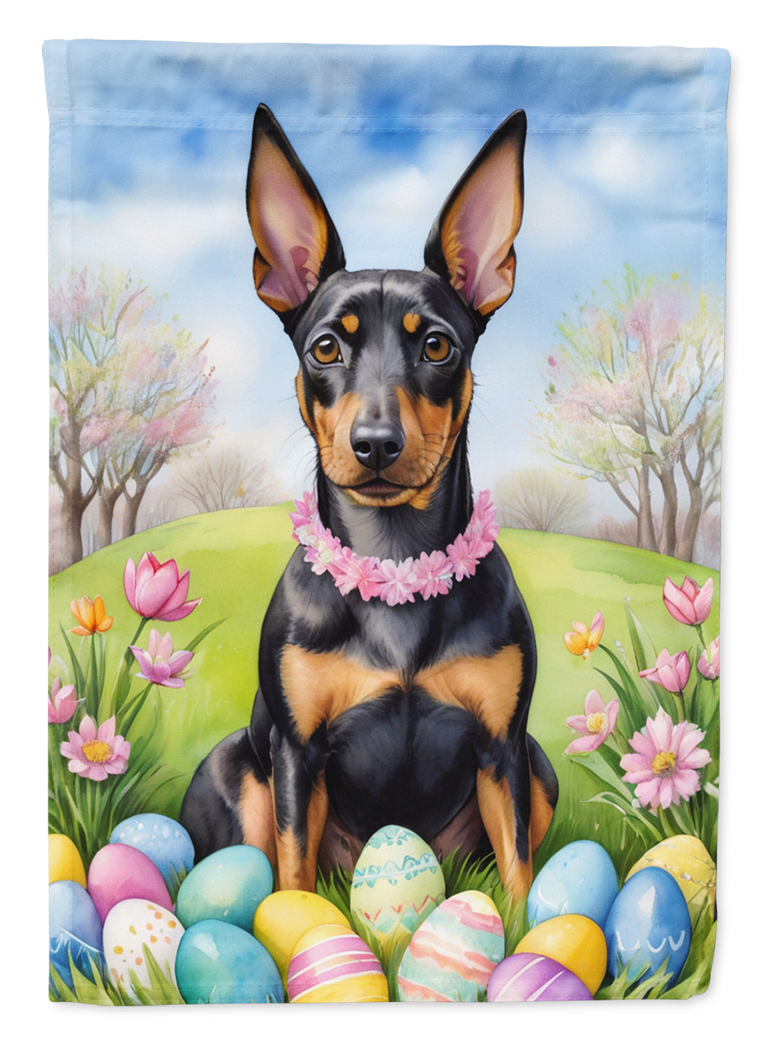 Buy this Manchester Terrier Easter Egg Hunt House Flag