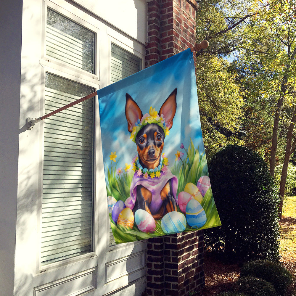 Buy this Miniature Pinscher Easter Egg Hunt House Flag