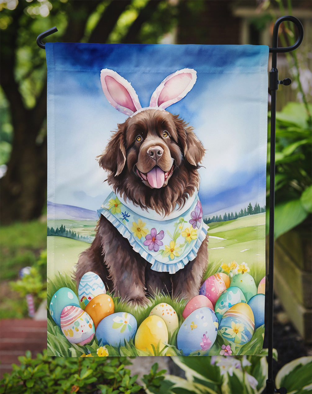 Newfoundland Easter Egg Hunt Garden Flag