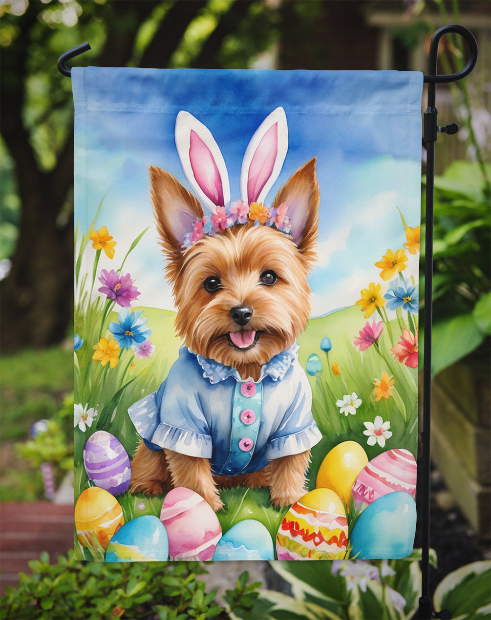 Norwich Terrier Easter Egg Hunt Garden Flag