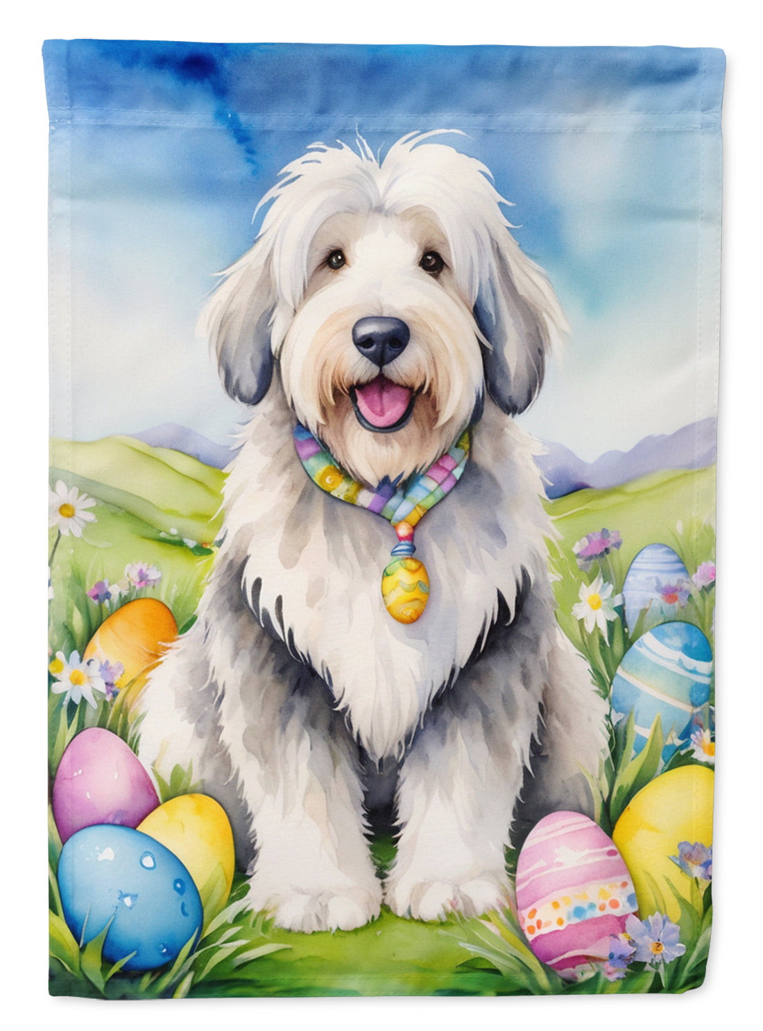 Buy this Old English Sheepdog Easter Egg Hunt House Flag