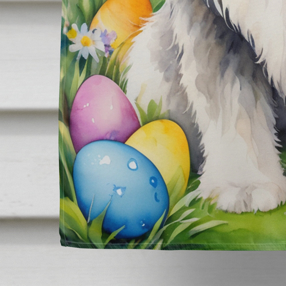 Old English Sheepdog Easter Egg Hunt House Flag