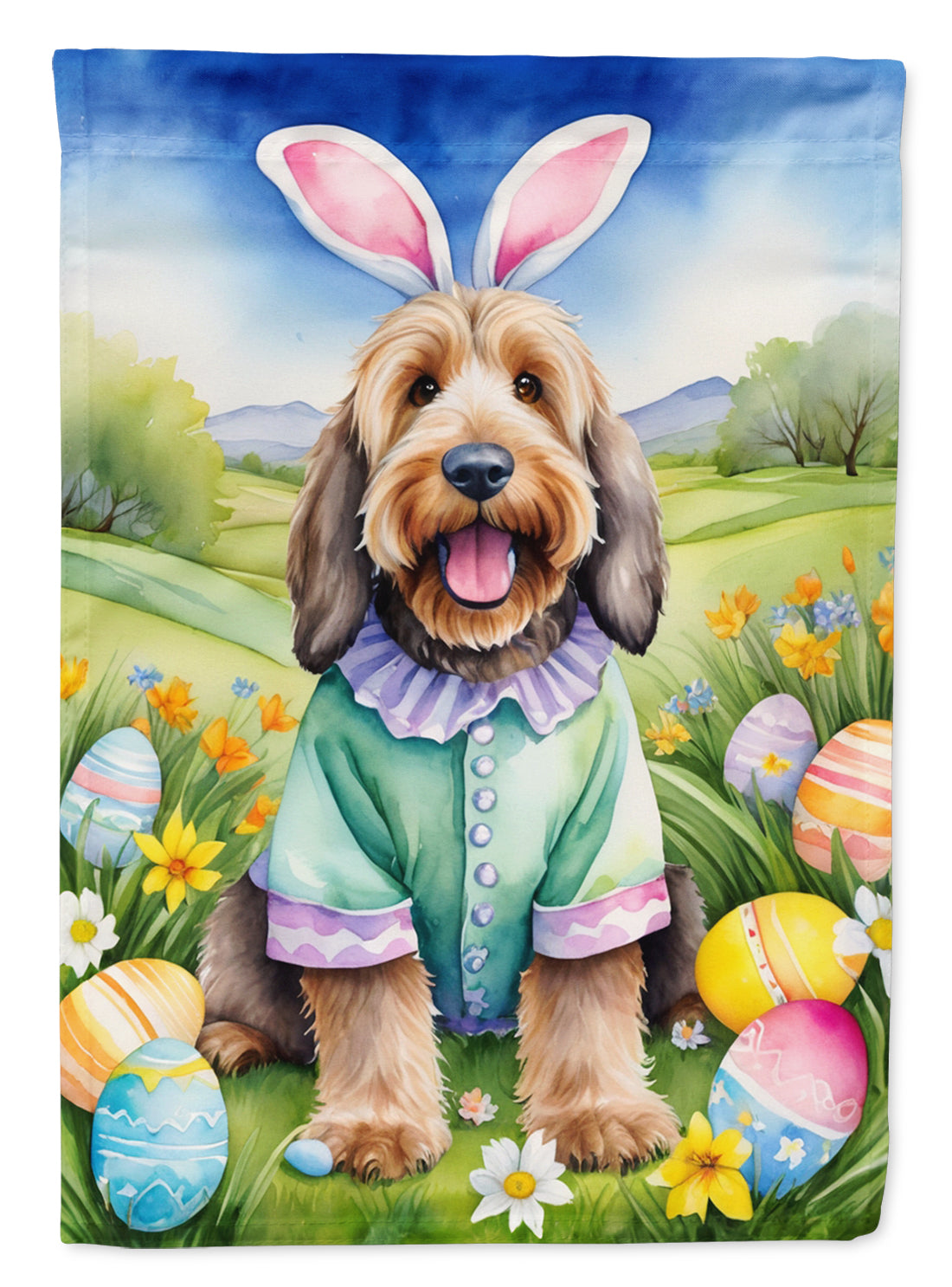 Buy this Otterhound Easter Egg Hunt House Flag