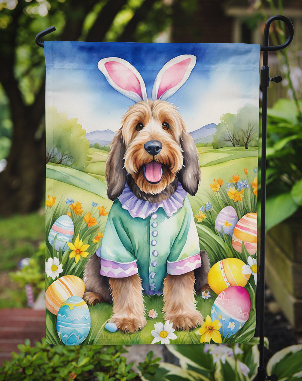 Otterhound Easter Egg Hunt Garden Flag