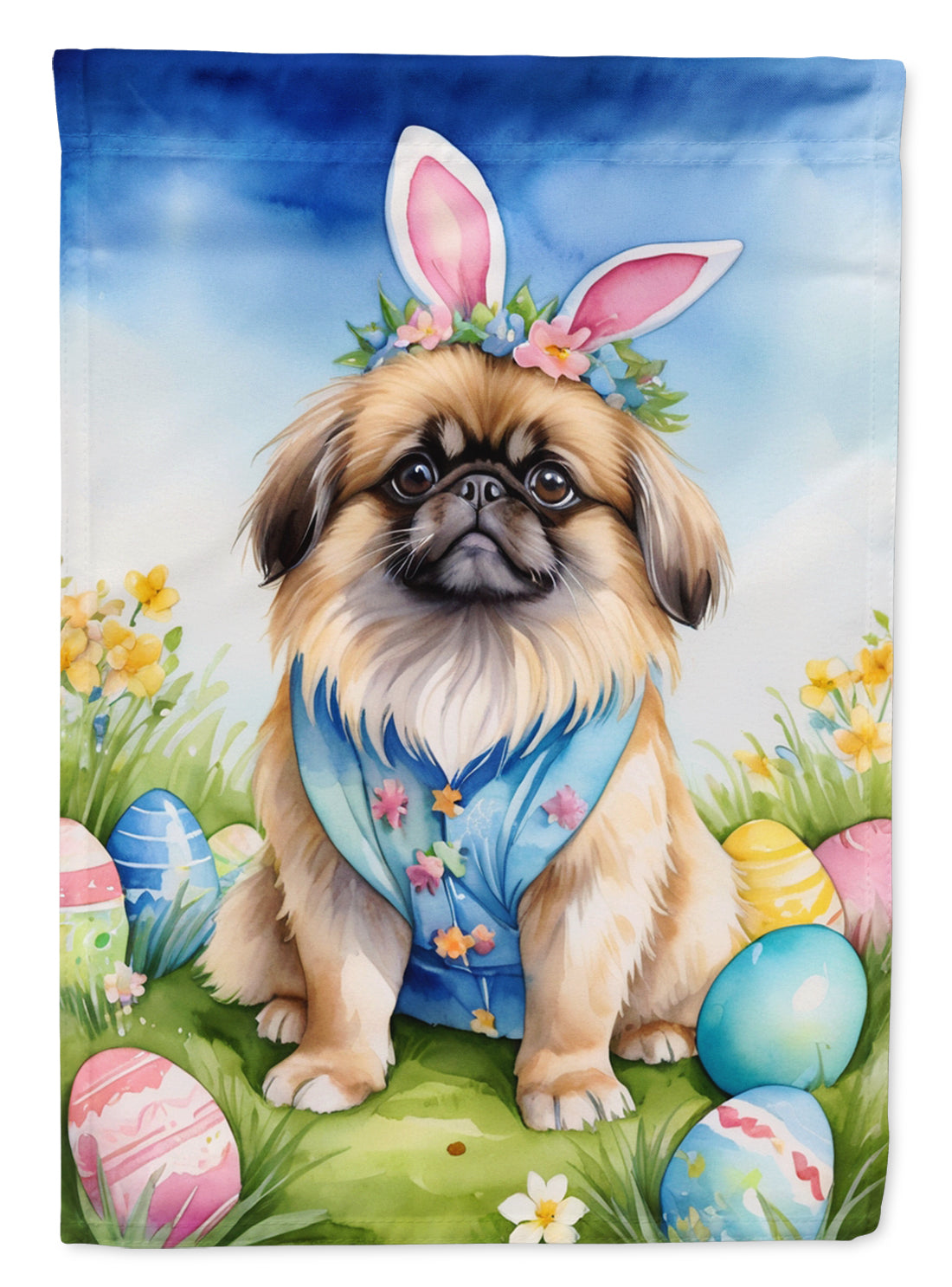 Buy this Pekingese Easter Egg Hunt House Flag