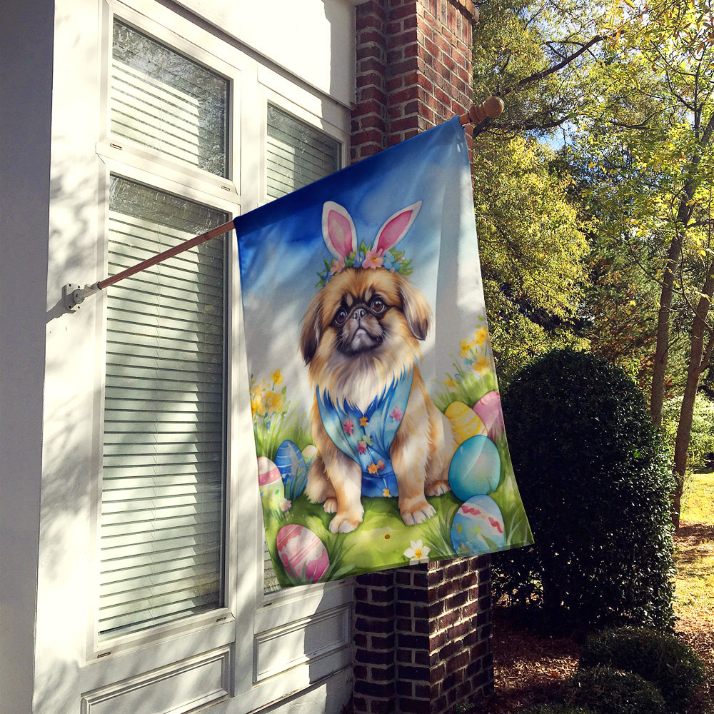 Pekingese Easter Egg Hunt House Flag