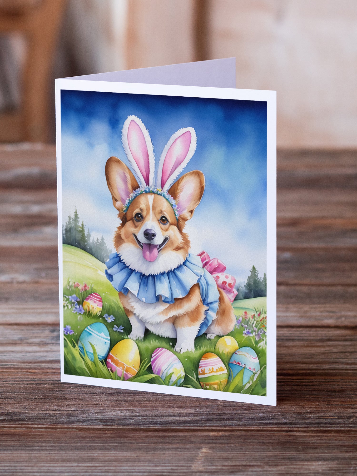 Buy this Corgi Easter Egg Hunt Greeting Cards Pack of 8