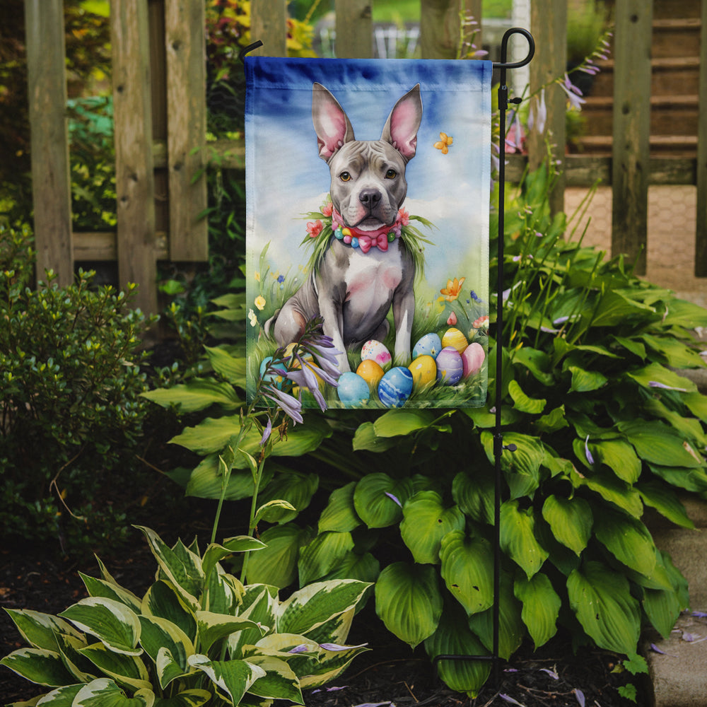 Pit Bull Terrier Easter Egg Hunt Garden Flag