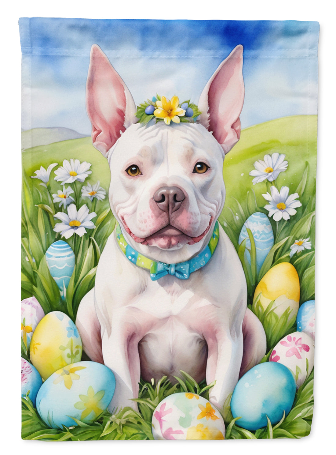 Buy this Pit Bull Terrier Easter Egg Hunt House Flag