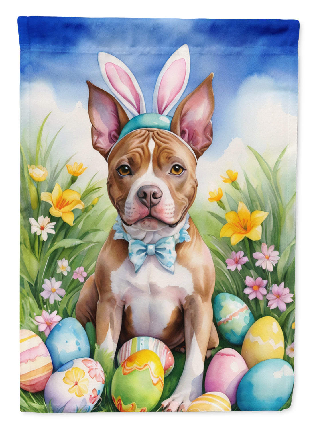 Buy this Pit Bull Terrier Easter Egg Hunt House Flag