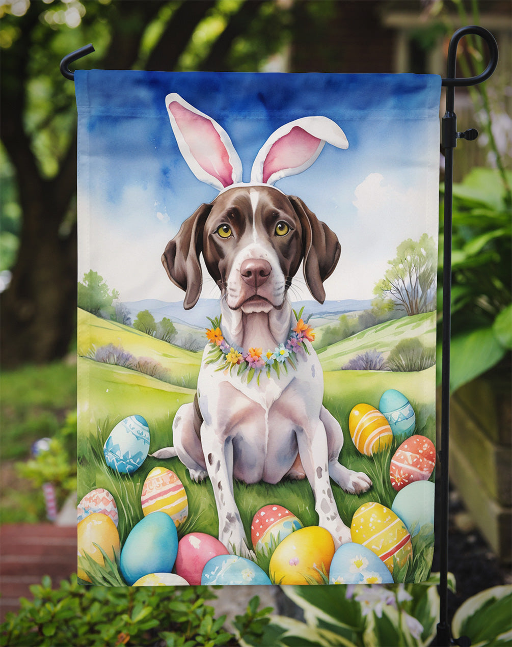 Pointer Easter Egg Hunt Garden Flag