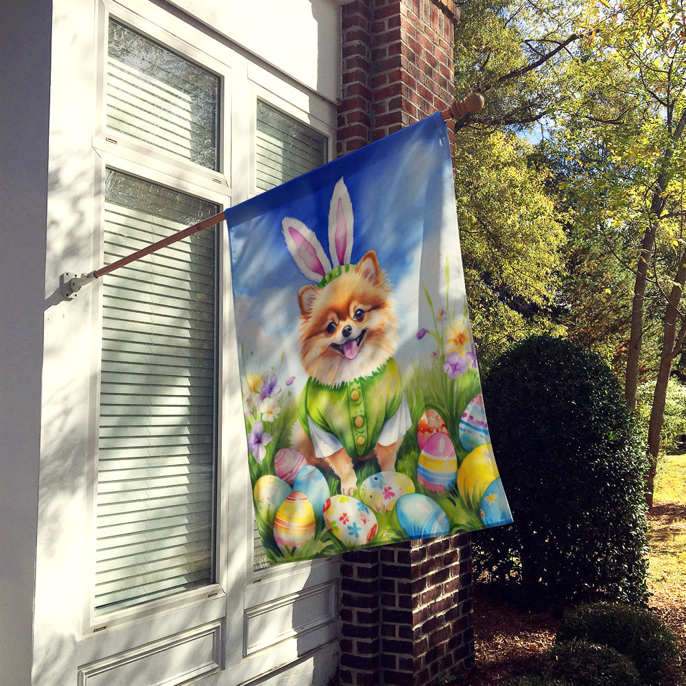 Buy this Pomeranian Easter Egg Hunt House Flag